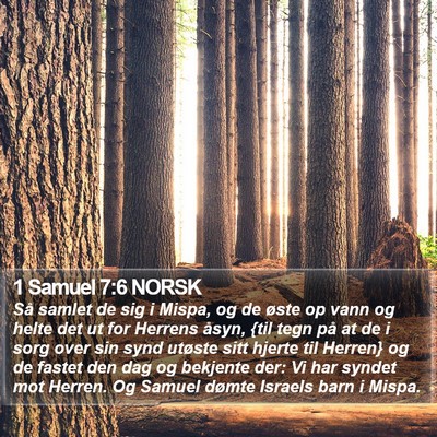 1 Samuel 7:6 NORSK Bible Verse Image
