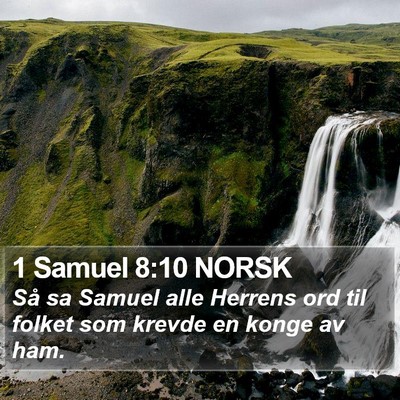 1 Samuel 8:10 NORSK Bible Verse Image