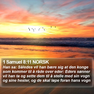 1 Samuel 8:11 NORSK Bible Verse Image