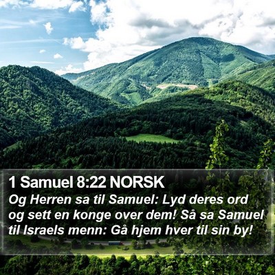 1 Samuel 8:22 NORSK Bible Verse Image
