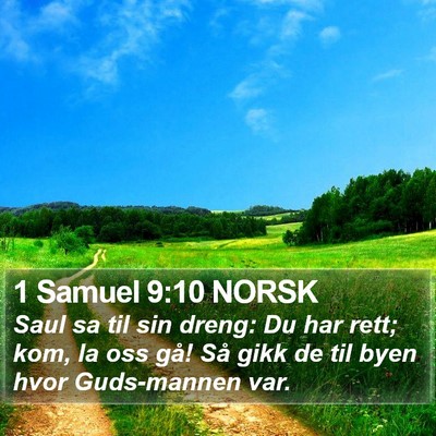 1 Samuel 9:10 NORSK Bible Verse Image