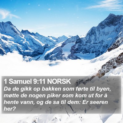 1 Samuel 9:11 NORSK Bible Verse Image