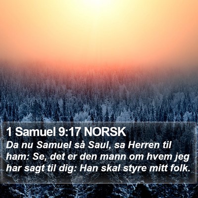 1 Samuel 9:17 NORSK Bible Verse Image