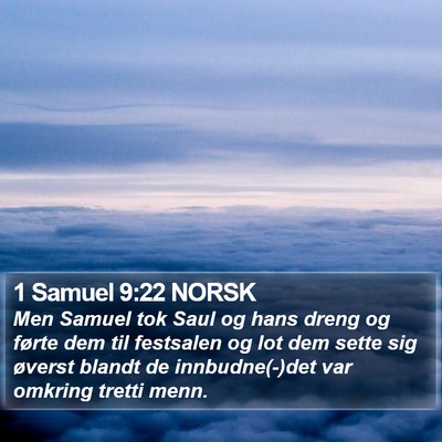 1 Samuel 9:22 NORSK Bible Verse Image