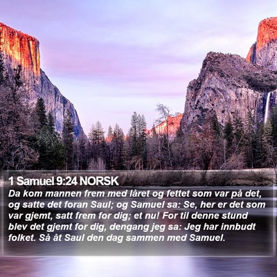 1 Samuel 9:24 NORSK Bible Verse Image