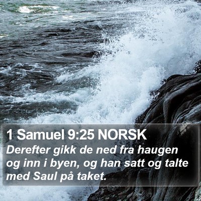 1 Samuel 9:25 NORSK Bible Verse Image