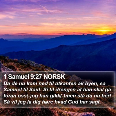 1 Samuel 9:27 NORSK Bible Verse Image