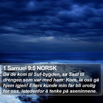 1 Samuel 9:5 NORSK Bible Verse Image