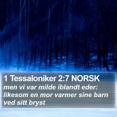 1 Tessaloniker 2:7 NORSK Bible Verse Image