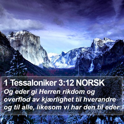 1 Tessaloniker 3:12 NORSK Bible Verse Image