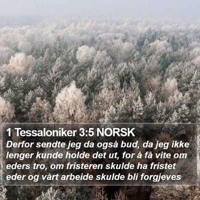 1 Tessaloniker 3:5 NORSK Bible Verse Image