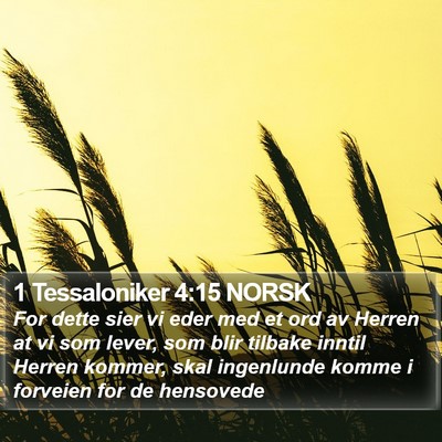 1 Tessaloniker 4:15 NORSK Bible Verse Image