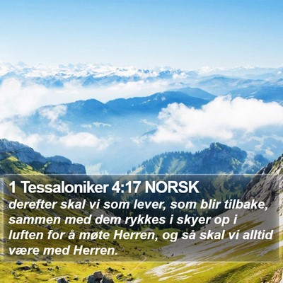 1 Tessaloniker 4:17 NORSK Bible Verse Image