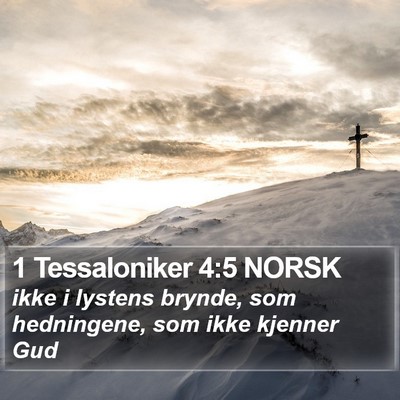 1 Tessaloniker 4:5 NORSK Bible Verse Image