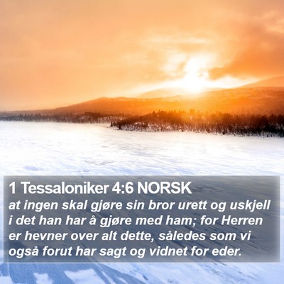 1 Tessaloniker 4:6 NORSK Bible Verse Image