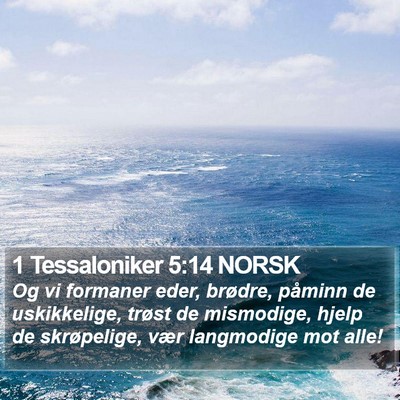 1 Tessaloniker 5:14 NORSK Bible Verse Image