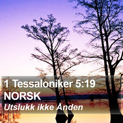 1 Tessaloniker 5:19 NORSK Bible Verse Image