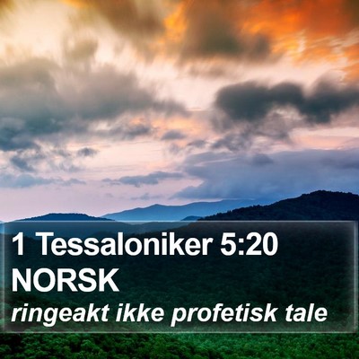 1 Tessaloniker 5:20 NORSK Bible Verse Image