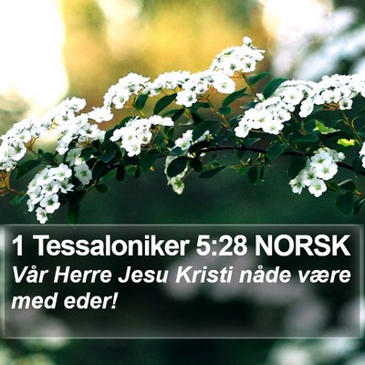 1 Tessaloniker 5:28 NORSK Bible Verse Image