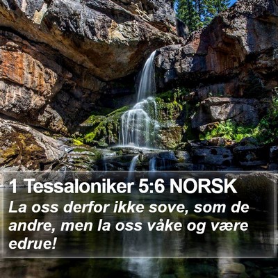 1 Tessaloniker 5:6 NORSK Bible Verse Image