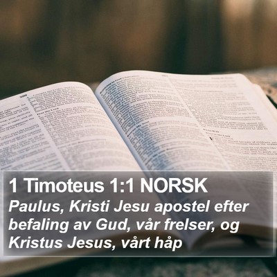 1 Timoteus 1:1 NORSK Bible Verse Image