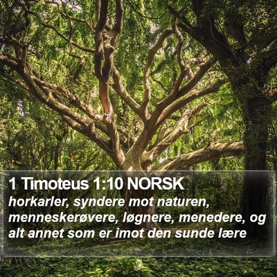 1 Timoteus 1:10 NORSK Bible Verse Image