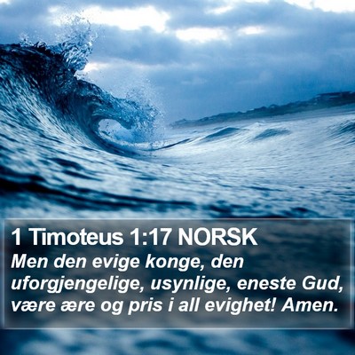 1 Timoteus 1:17 NORSK Bible Verse Image