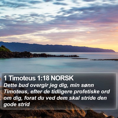 1 Timoteus 1:18 NORSK Bible Verse Image