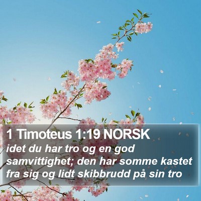 1 Timoteus 1:19 NORSK Bible Verse Image