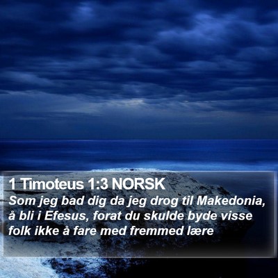1 Timoteus 1:3 NORSK Bible Verse Image