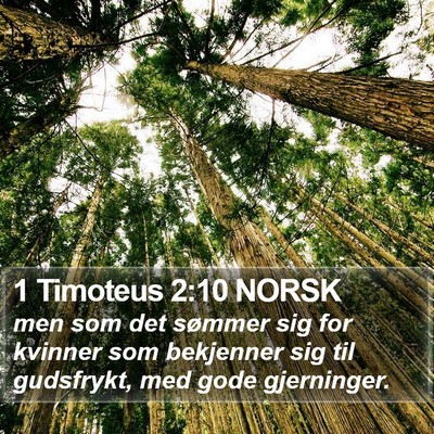 1 Timoteus 2:10 NORSK Bible Verse Image