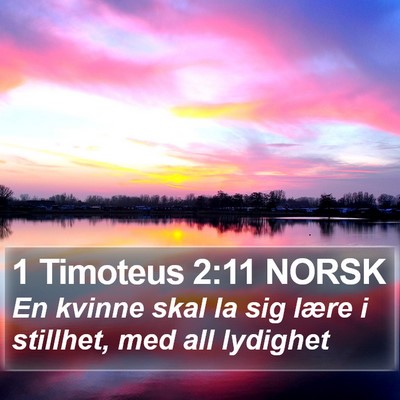 1 Timoteus 2:11 NORSK Bible Verse Image