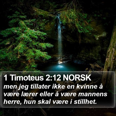 1 Timoteus 2:12 NORSK Bible Verse Image
