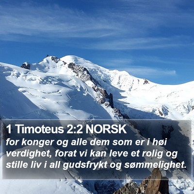 1 Timoteus 2:2 NORSK Bible Verse Image