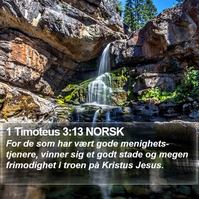 1 Timoteus 3:13 NORSK Bible Verse Image