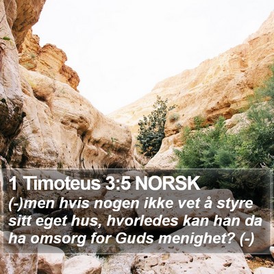 1 Timoteus 3:5 NORSK Bible Verse Image