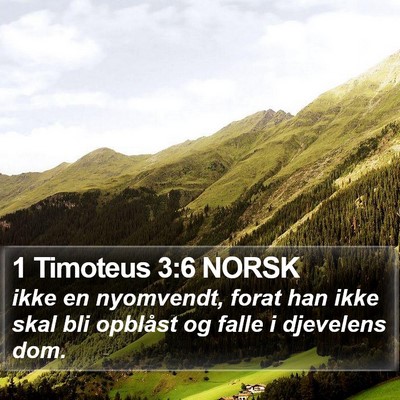 1 Timoteus 3:6 NORSK Bible Verse Image