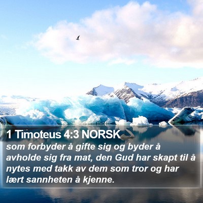 1 Timoteus 4:3 NORSK Bible Verse Image