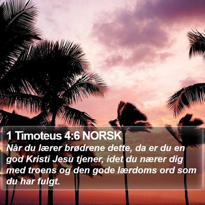 1 Timoteus 4:6 NORSK Bible Verse Image