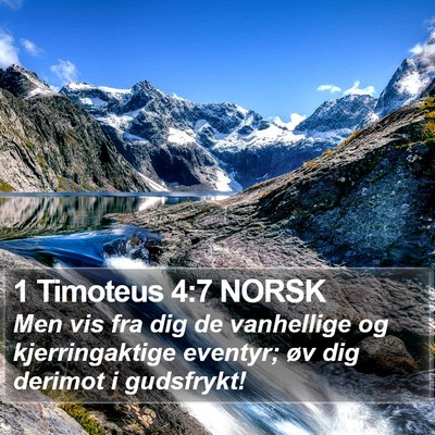 1 Timoteus 4:7 NORSK Bible Verse Image