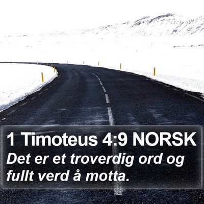 1 Timoteus 4:9 NORSK Bible Verse Image