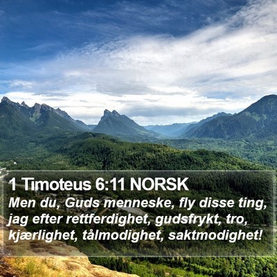 1 Timoteus 6:11 NORSK Bible Verse Image