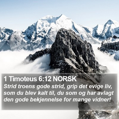 1 Timoteus 6:12 NORSK Bible Verse Image