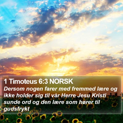 1 Timoteus 6:3 NORSK Bible Verse Image