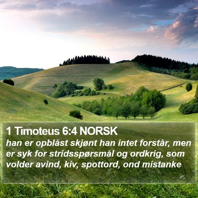 1 Timoteus 6:4 NORSK Bible Verse Image