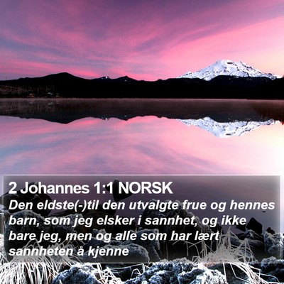 2 Johannes 1:1 NORSK Bible Verse Image