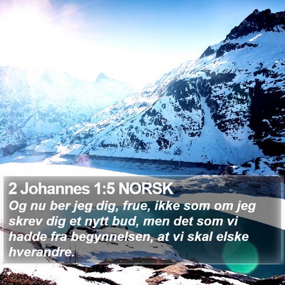 2 Johannes 1:5 NORSK Bible Verse Image