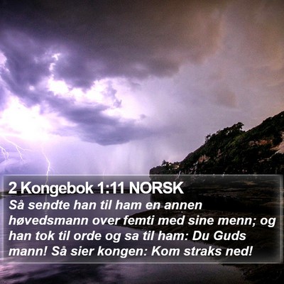 2 Kongebok 1:11 NORSK Bible Verse Image