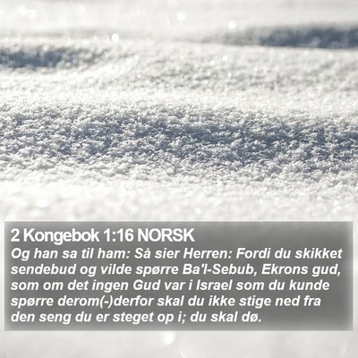 2 Kongebok 1:16 NORSK Bible Verse Image