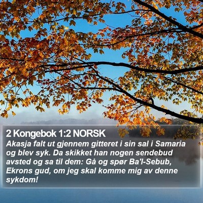 2 Kongebok 1:2 NORSK Bible Verse Image